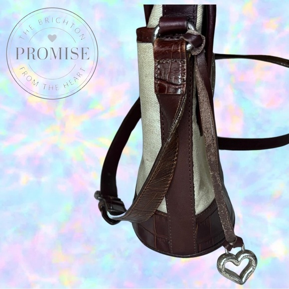 Vintage Brighton Brown & Beige
Crossbody Croc Leather Handbag - Picture 3 of 10